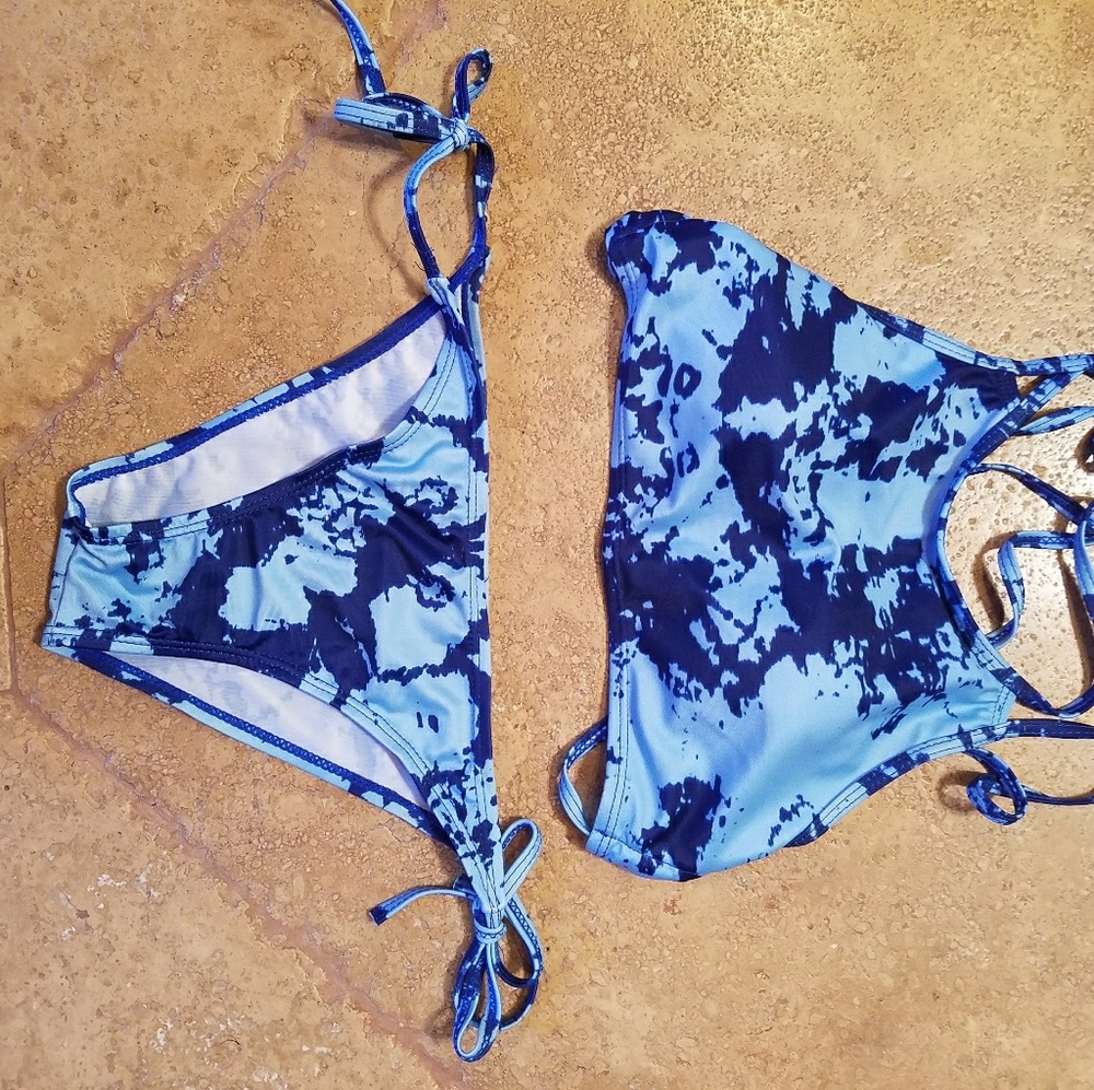 Blue Acid Wash Bikini